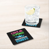 Love Peace Hammerhead Sharks Schattige Zee Animals Kartonnen Onderzetters (Insitu)
