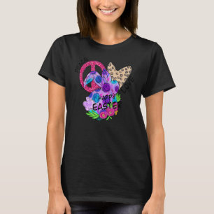Love Peace Happy Easter Girls Women Christelijk Je T-shirt