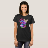 Love Peace Happy Easter Girls Women Christelijk Je T-shirt (Voorkant volledig)