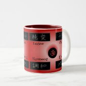 Love Peace Harmony Energy Coffee Mok (Voorkant rechts)