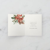 Love Peace Health Poinsettia Bunch Gold 2025 Foto Feestdagen Kaart (Binnen)