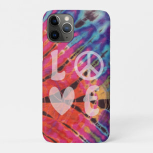 Love Peace Hippie Boho roze Blue Batik Tie Dye Case-Mate iPhone Case