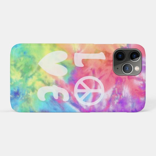 Love Peace Hippie Pastel Rainbow Batik Tie Dye Case-Mate iPhone Case (Achterkant (horizontaal))