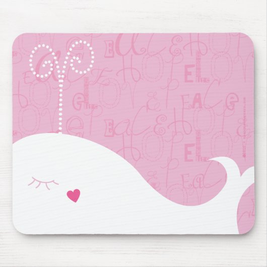 Love Peace Hope Whale Mousepad Muismat (Voorkant)