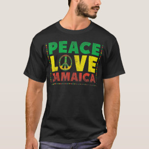 Love Peace Jamaica Peace Sign Reggae  Jamai T-shirt