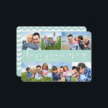 Love Peace Joy Aqua Band Modern 6 Photo Collage Feestdagenkaart<br><div class="desc">Ontworpen door: fat*fa*tin. Eenvoudig aan te passen met uw eigen tekst,  foto of afbeelding. Voor douaneverzoeken,  te contacteren gelieve vet*fa*tin direct. Aangepaste kosten zijn van toepassing op www.zazzle.com/fat_fa_tin www.zazzle.com/color_therapy www.zazzle.com/fatfatin_blue_knot www.zazzle.com/fatfatin_red_knot www.zazzle.com/fatfatin_box www.zazzle.com/fatfatin_ink</div>