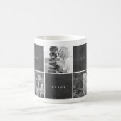 Love Peace Joy blokkeert Photo Collage Holiday Mok (Center)