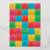 LOVE PEACE JOY een foto lijst blush roos goud Folie Feestdagenkaart (Achterkant)