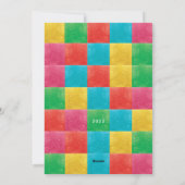 LOVE PEACE JOY één foto modern kerst lijst Feestdagenkaart (Achterkant)