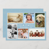 Love Peace Joy Family Foto Kerstkaart (Voorkant / Achterkant)