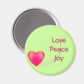Love Peace Joy Fridge Magnet (Voorkant / Achterkant)