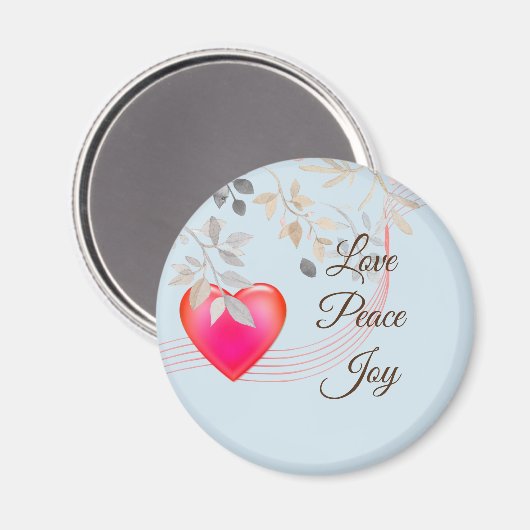 Love Peace Joy II Magneet (Voorkant / Achterkant)