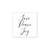 Love Peace Joy Inspirerend kerstinkt Rubberstempel (Afrduk)