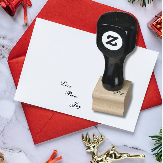 Love Peace Joy Inspirerend Personal Rubber Rubberstempel