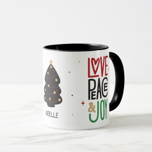 Love, Peace & Joy-kerstboom Mok (Voorkant rechts)