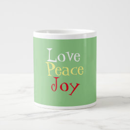 Love Peace Joy Kerstmis Grote Koffiekop