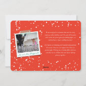 Love Peace Joy Kisses Mr & Mrs 1st-kerstfoto Feestdagenkaart (Achterkant)