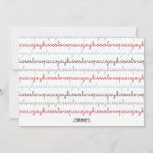 Love Peace Joy Kisses Mr & Mrs 1st-kerstfoto Feestdagenkaart (Achterkant)