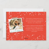 Love Peace Joy Kisses Mr & Mrs 1st-kerstfoto Feestdagenkaart (Achterkant)