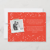 Love Peace Joy Kisses Mr & Mrs 1st-kerstfoto RSVP Kaartje (Achterkant)