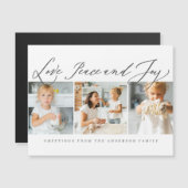 Love Peace & Joy Modern Chic Photo Holiday (Voorkant / Achterkant)