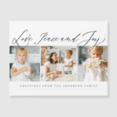 Love Peace & Joy Modern Chic Photo Holiday (Voorkant)