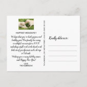 Love Peace Joy Modern Typography 2 Photo Holiday P Briefkaart (Achterkant)