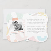 Love Peace Joy Mr & Mrs First Kerstfoto Feestdagenkaart (Achterkant)