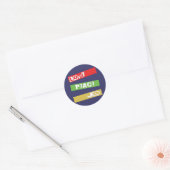 LOVE PEACE JOY RONDE STICKER (Envelop)