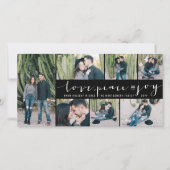 Love Peace Joy Simple Trendy Script Modern 7 Photo Feestdagenkaart (Voorkant)