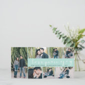 Love Peace Joy Simple Trendy Script Modern 7 Photo Feestdagenkaart (Staand voorkant)