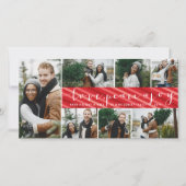 Love Peace Joy Simple Trendy Script Modern 7 Photo Feestdagenkaart (Voorkant)