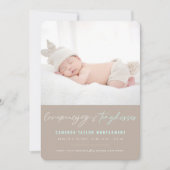 Love Peace Joy Tiny Kisses Baby's 1e Kerstmis Feestdagenkaart (Voorkant)