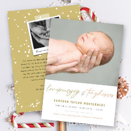 Love Peace Joy Tiny Kisses Baby's 1e Kerstmis Feestdagenkaart