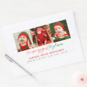 Love Peace Joy Tiny Kisses Baby's 1e Kerstmis Rechthoekige Sticker (Envelop)