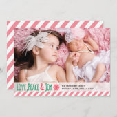 Love Peace Joy | Vakantiefoto begroeting Feestdagenkaart (Voorkant / Achterkant)