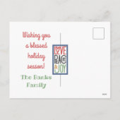 Love Peace & Joy (voeg uw foto toe) Holiday Card Feestdagenkaart (Achterkant)