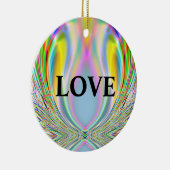 "LOVE - PEACE" KERAMISCH ORNAMENT (Rechts)
