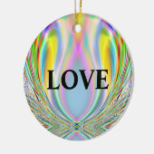 "LOVE - PEACE" KERAMISCH ORNAMENT (Links)