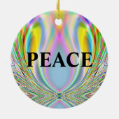 "LOVE - PEACE" KERAMISCH ORNAMENT (Achterkant)