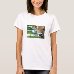 Love Peace Koeien (licht) T-shirt