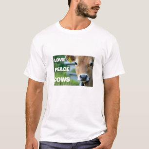 Love Peace Koeien (licht) T-shirt