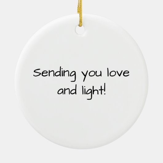 Love Peace Light Geode Gold Glitter Navy Blue Keramisch Ornament (Achterkant)