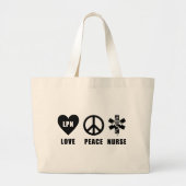 Love Peace LPN Grote Tote Bag (Voorkant)