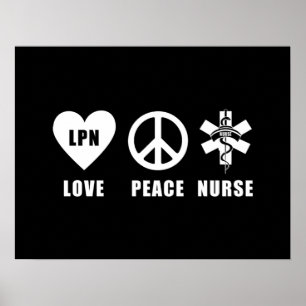 Love Peace LPN Poster