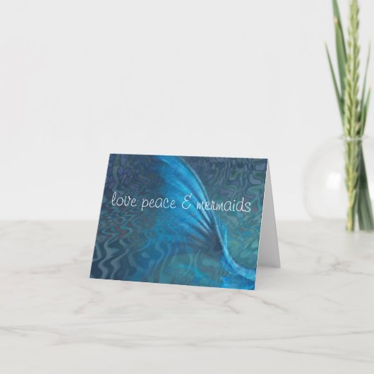 Love Peace & Mermaids Card Kaart (Voorkant)
