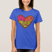 love peace muziek Hippie Heart stropdas geverfd t- T-shirt (Voorkant)