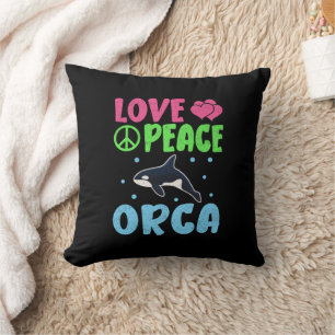 Love Peace Orca Schattige Zee Animals Orka Lover Kussen