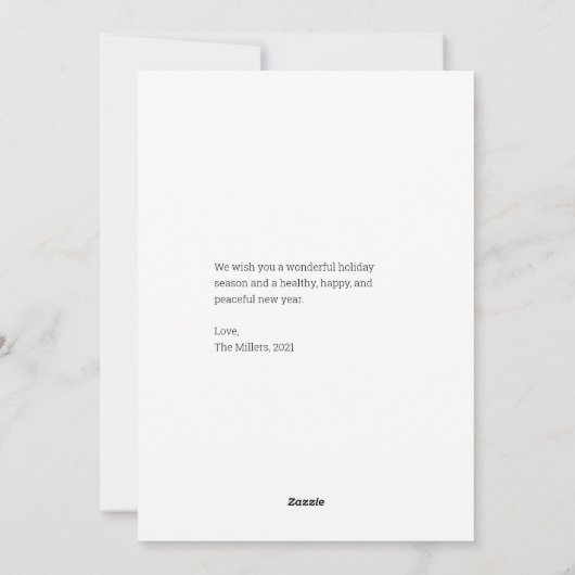 Love Peace Photo Kerstfeestdag Card Feestdagenkaart (Achterkant)