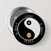Love Peace pool-knoppen Ronde Button 7,6 Cm (Voorkant /achterkant)